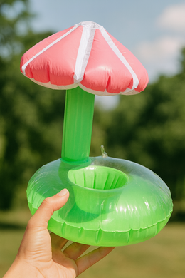 Inflable honguito rosa